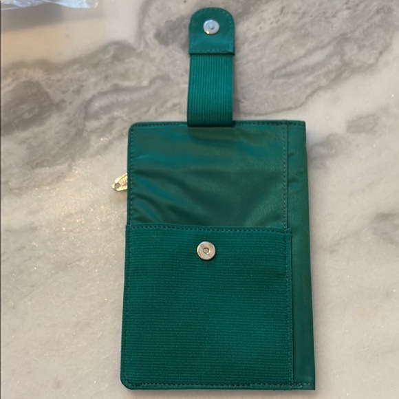 Big Skinny Teal Wallet with Zipper - Picture 4 of 11